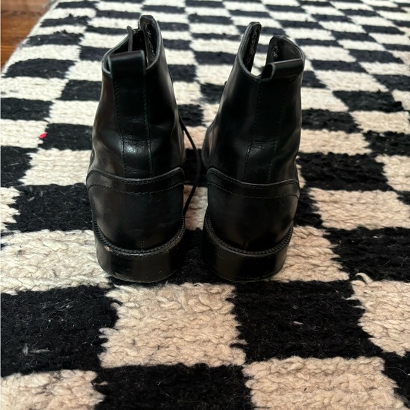 SAINT LAURENT Patti black leather army lace-up combat ankle boot 36 - Picture 4 of 8